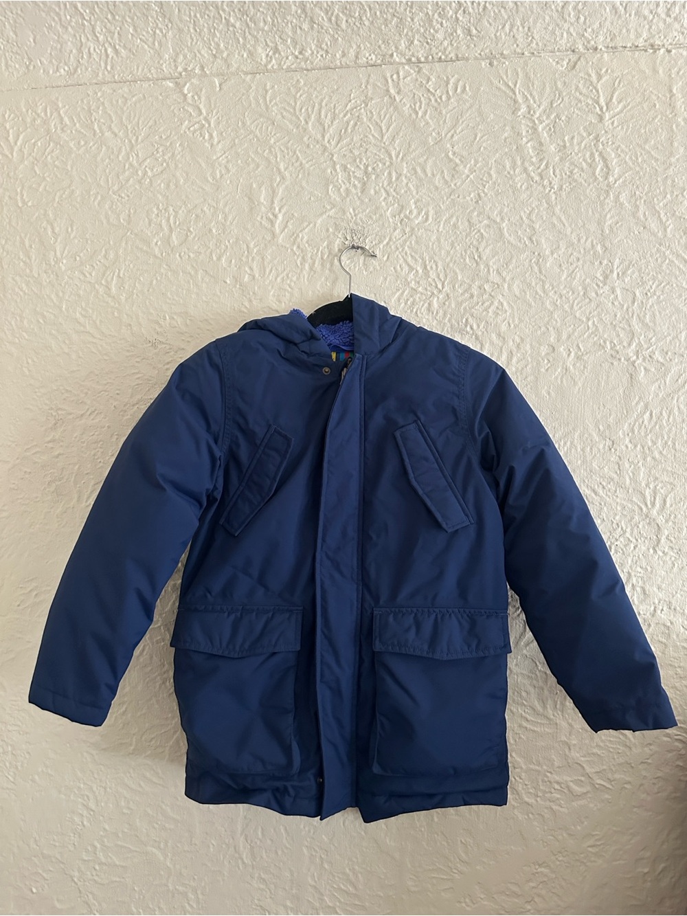 Boden Kids Hooded Waterproof Parka Jacket Coat College Navy 9-10Y Boys Children